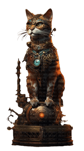 Steampunk cat - 無料png