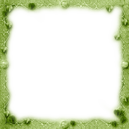 Green - Frame - By KittyKatLuv65 - Free PNG