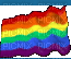 Animated waving rainbow flag - Gratis geanimeerde GIF