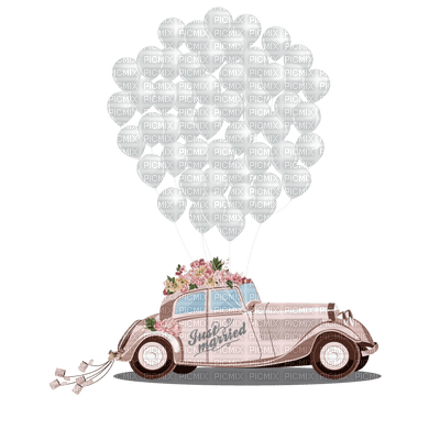 Kaz_Creations Wedding Car - gratis png