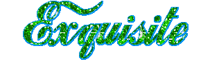 Exquisite glitter text green and blue - Zdarma animovaný GIF