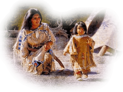 Indianka z dzieckiem - nemokama png