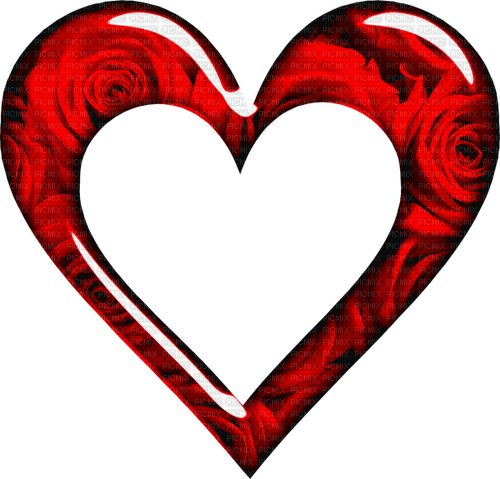 Heart.Frame.Roses.Red - ücretsiz png