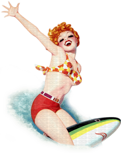 Pin up Vintage Summer swimming suit - kostenlos png