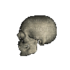 Skull talking laughing evil animated - Ilmainen animoitu GIF