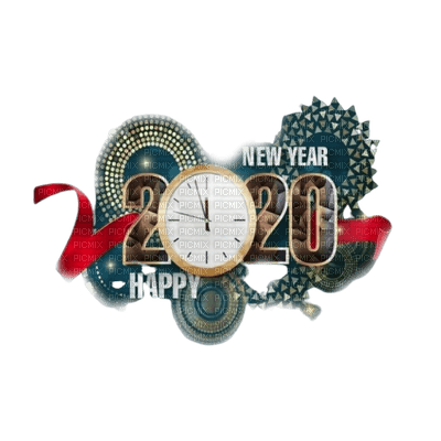 new year 2020 silvester number gold text la veille du nouvel an Noche Vieja канун Нового года - png gratis
