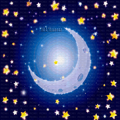 Y.A.M._Fantasy night stars moon - Безплатен анимиран GIF