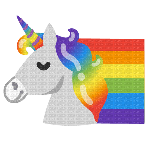 rainbow unicorn emoji emojikitchen - Free PNG
