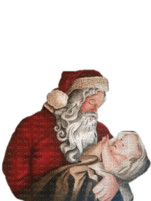 Santa with child bp - 免费PNG