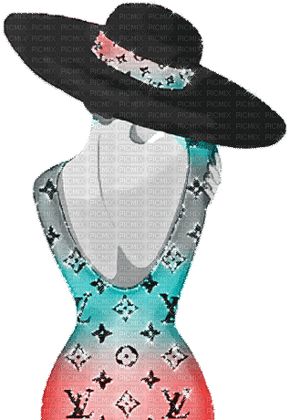 soave woman vintage hat fashion summer - Бесплатни анимирани ГИФ