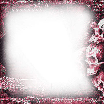 soave frame gothic skull pink - PNG gratuit