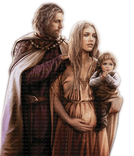 Rena Medieval Man Woman Frau Mann Kind Child - nemokama png