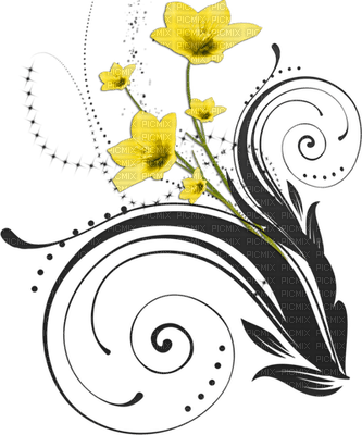 fleur jaune.Cheyenne63 - png gratis