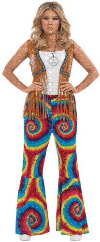 Kaz_Creations Woman-Femme-Hippy-Costume - PNG gratuit