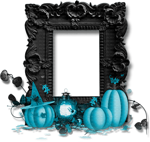 soave frame halloween pumpkin lamp black white - besplatni png