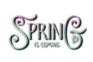 kikkapink spring is coming text - besplatni png
