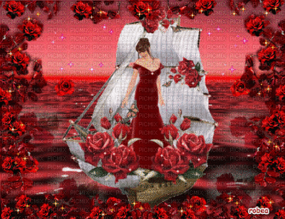 Lady in red - 免费动画 GIF