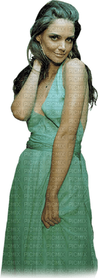 soave woman  summer teal katie holmes - Free PNG