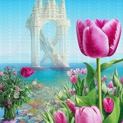 Pink Tulips Fantasy - gratis png