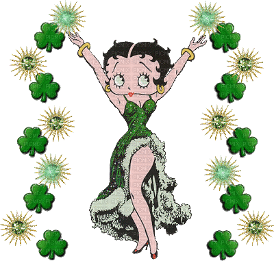 MMarcia gif betty Boop Saint Patrick - Бесплатный анимированный гифка