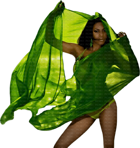 dolceluna femme african woman summer green - gratis png