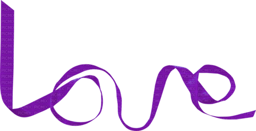Kaz_Creations Purple-Deco-Ribbon-Love - png gratis