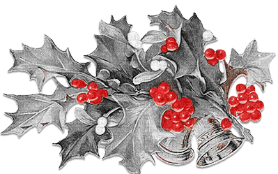 soave deco christmas winter vintage bells branch - 免费PNG
