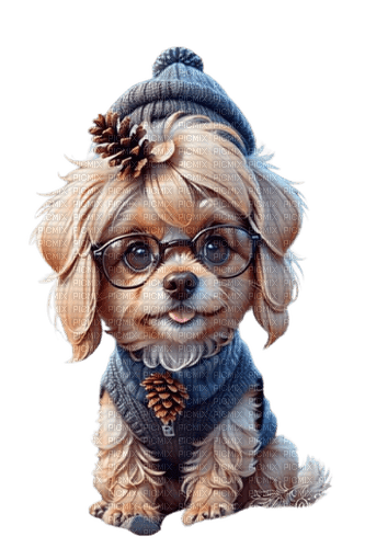 loly33 chien hiver - Free PNG