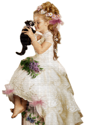 Kaz_Creations Baby Enfant Child Girl Cat Kitten - png gratis