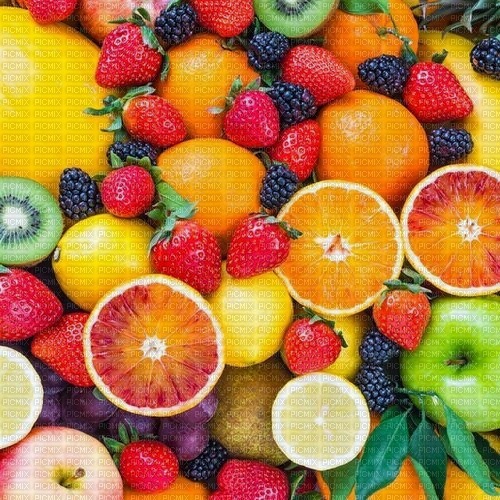 Mixed Fruits background - 免费PNG