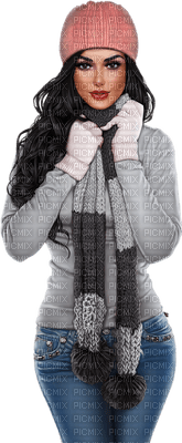 woman with scarf bp - besplatni png