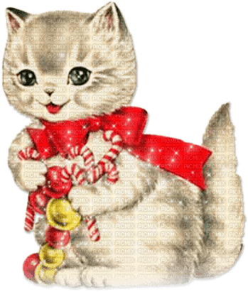 soave cat vintage bow christmas winter animals - nemokama png
