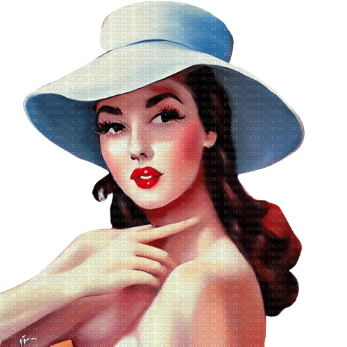 kikkapink  vintage woman fashion hat - бесплатно png