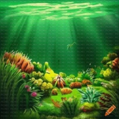 Green Ocean Background - darmowe png