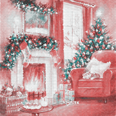 soave background animated vintage christmas room - Ücretsiz animasyonlu GIF