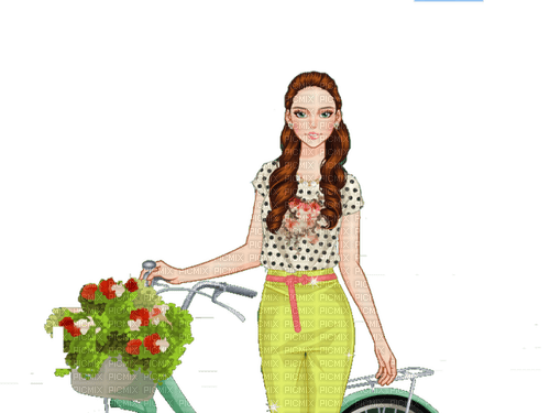 Bicycle girl - nemokama png