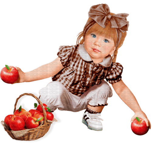 loly33 enfant pomme - PNG gratuit