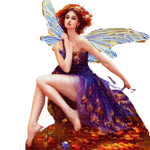 kikkapink autumn fairy woman - png ฟรี