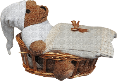 teddy bear fun sweet brown mignon night nuit sleep deco tube toy - 免费PNG