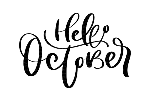 loly33 texte hello october - darmowe png