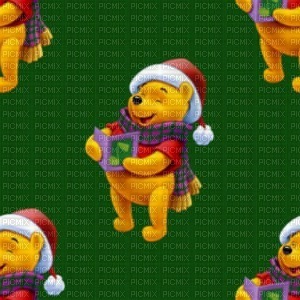 Kaz_Creations Backgrounds Background Christmas Winnie The Pooh - nemokama png