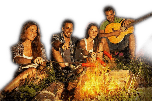 Rena Freunde Abend Lagerfeuer - zdarma png
