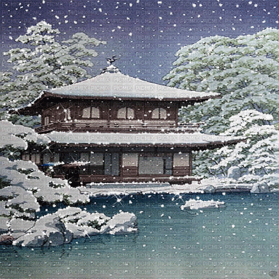 kikkapink oriental background animated winter - Nemokamas animacinis gif
