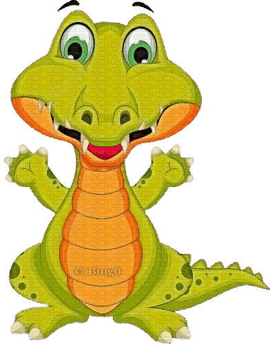 Y.A.M._Summer little animals crocodile - Bezmaksas animēts GIF