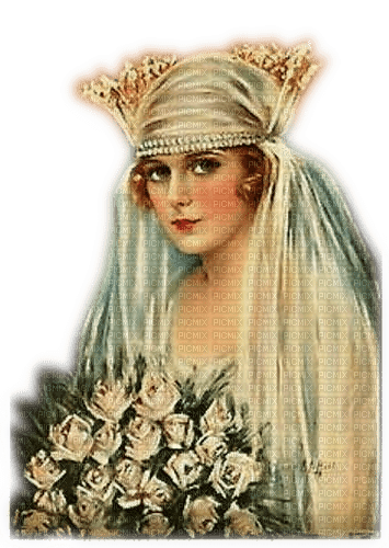 Rena  Vintage Braut Bride Hochzeit - Free PNG