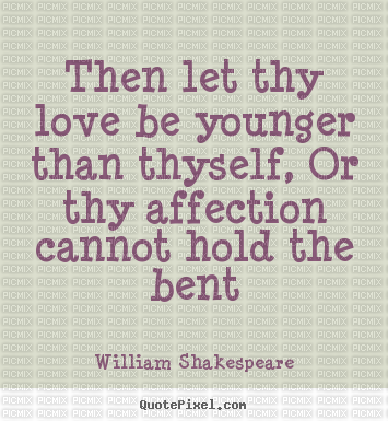 Love be younger W Shakespeare - ilmainen png