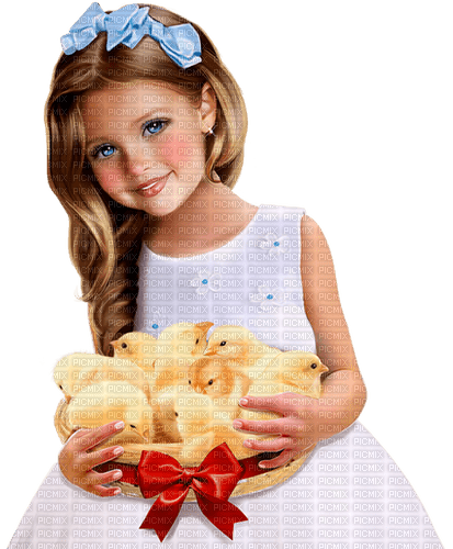 Easter. Girl. Chicken. Leila - δωρεάν png