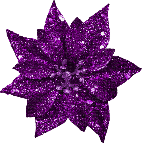 Christmas.Glitter.Flower.Purple - gratis png