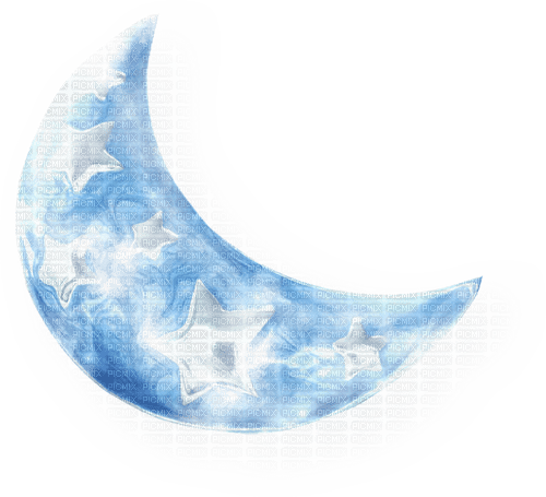 kikkapink deco scrap  winter blue moon - 免费PNG