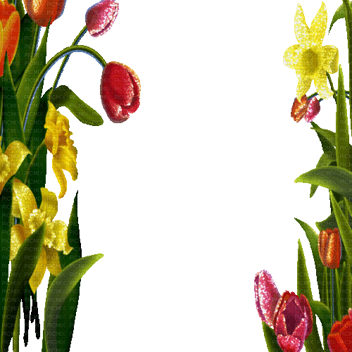 rahmen frame animated flowers milla1959 - 無料のアニメーション GIF